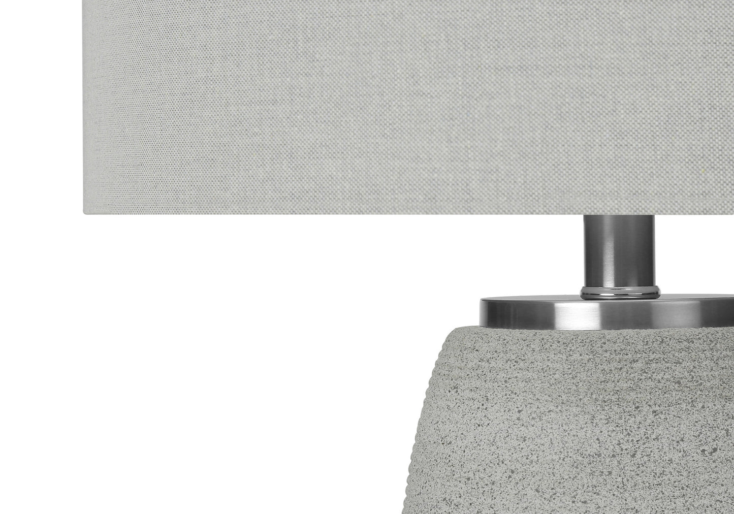 Gray & Silver Table Lamp w/ Shade