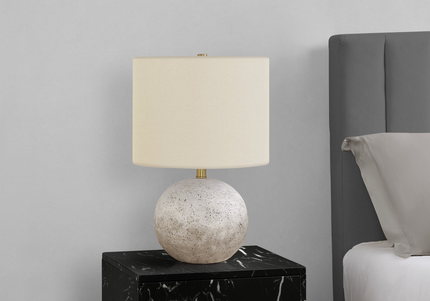 Gray Concrete Table Lamp w/ Shade