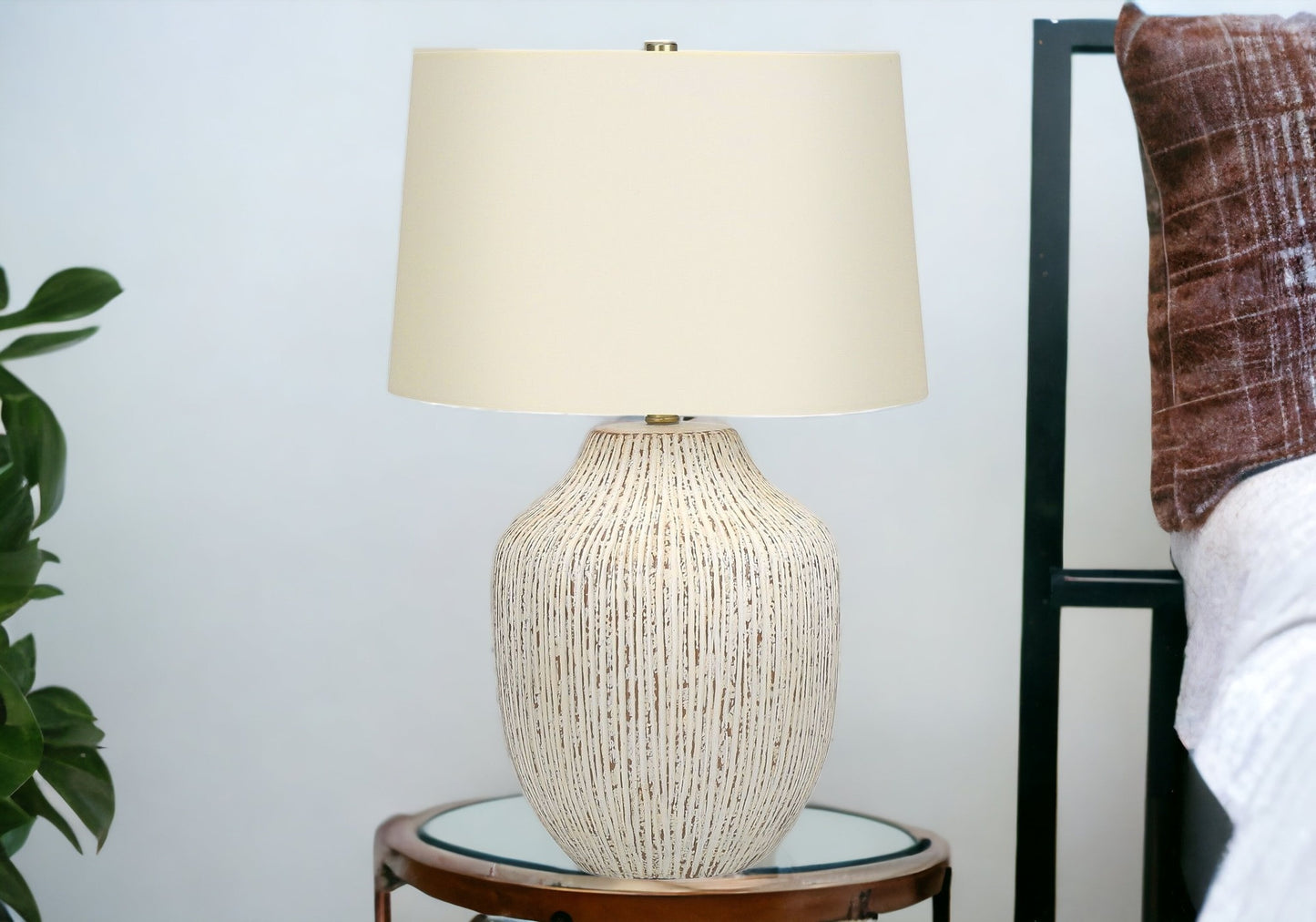 Cream Table Lamp w/ Shade