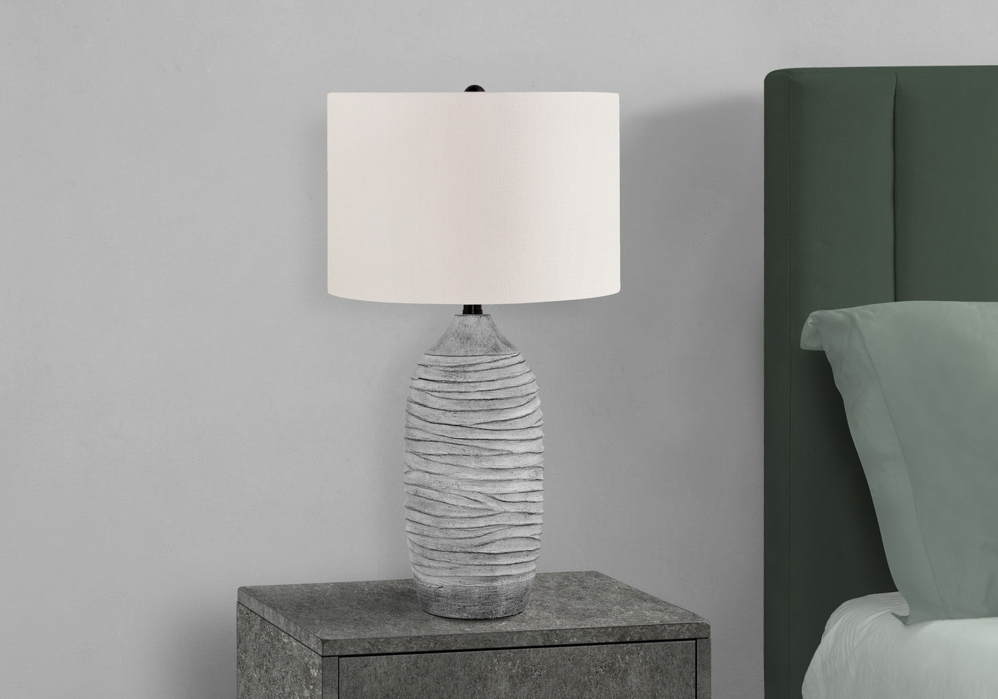 Gray Table Lamp w/ Shade