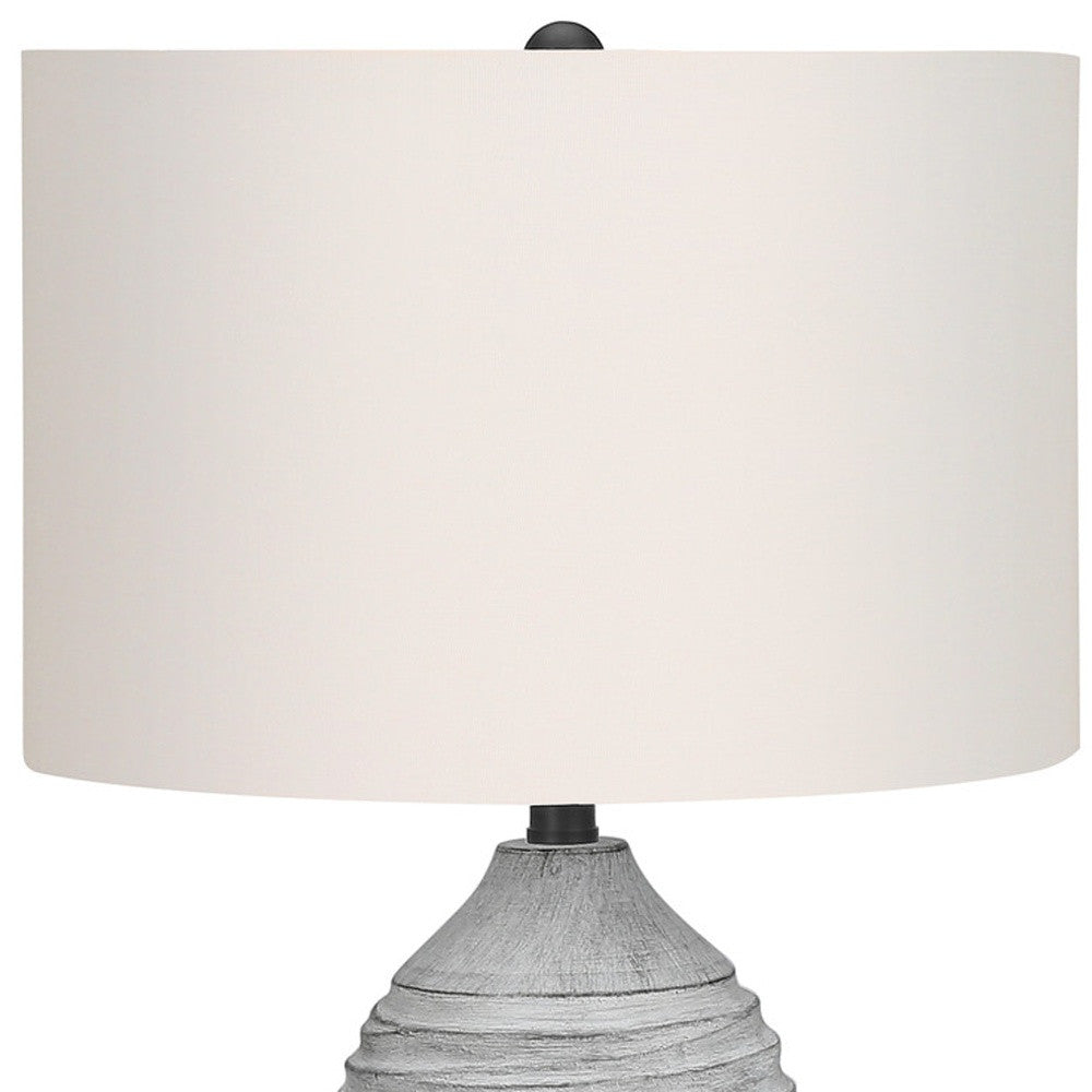 Gray Table Lamp w/ Shade