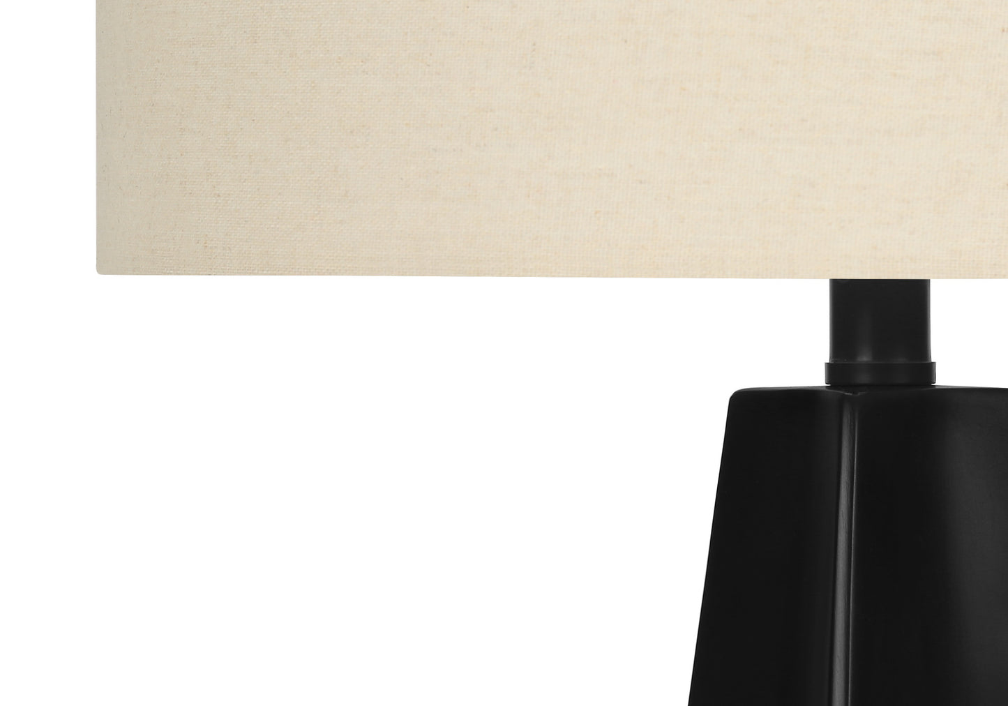 Black Geometric Table Lamp w/ Shade