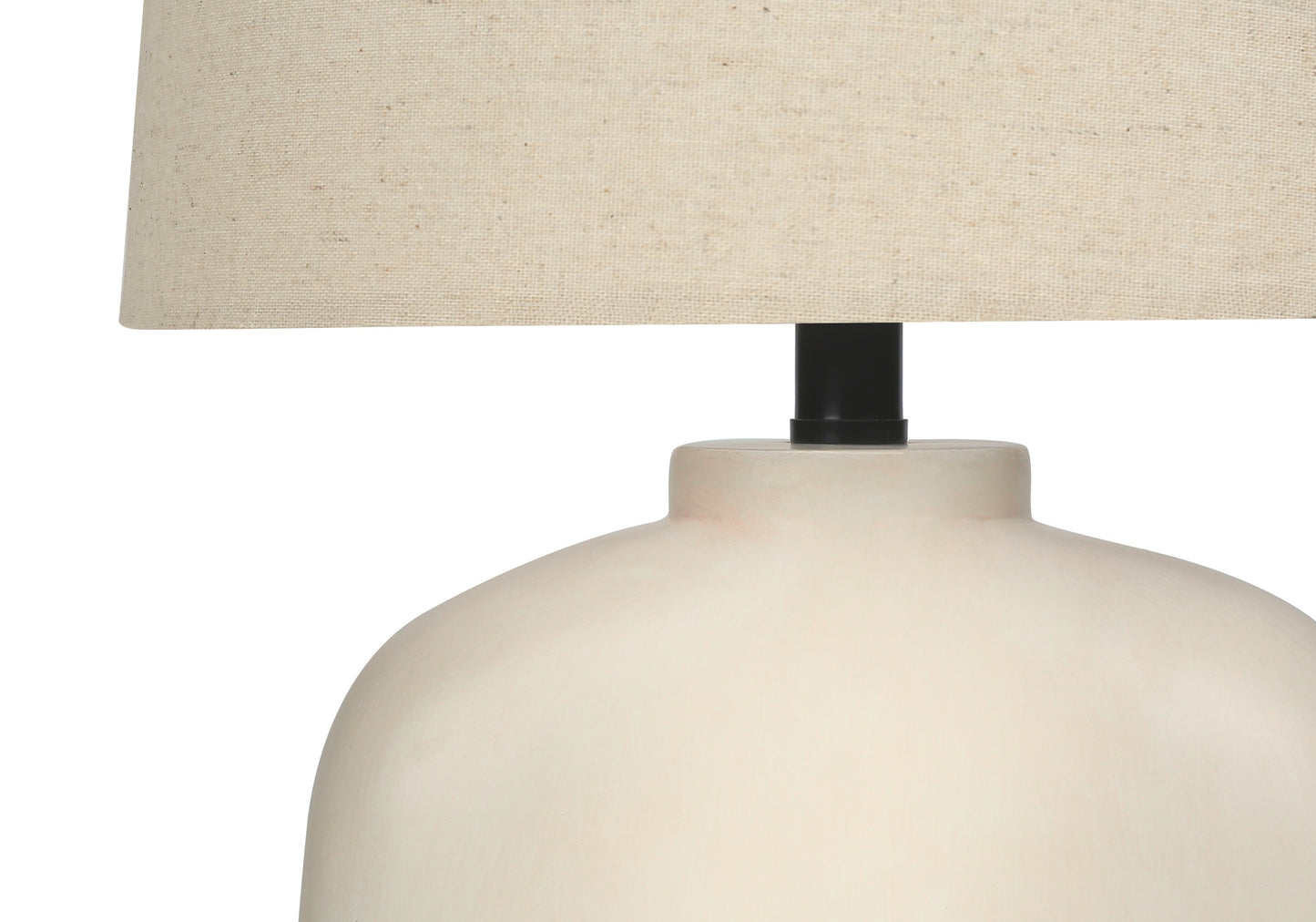Cream Geometric Table Lamp w/ Shade