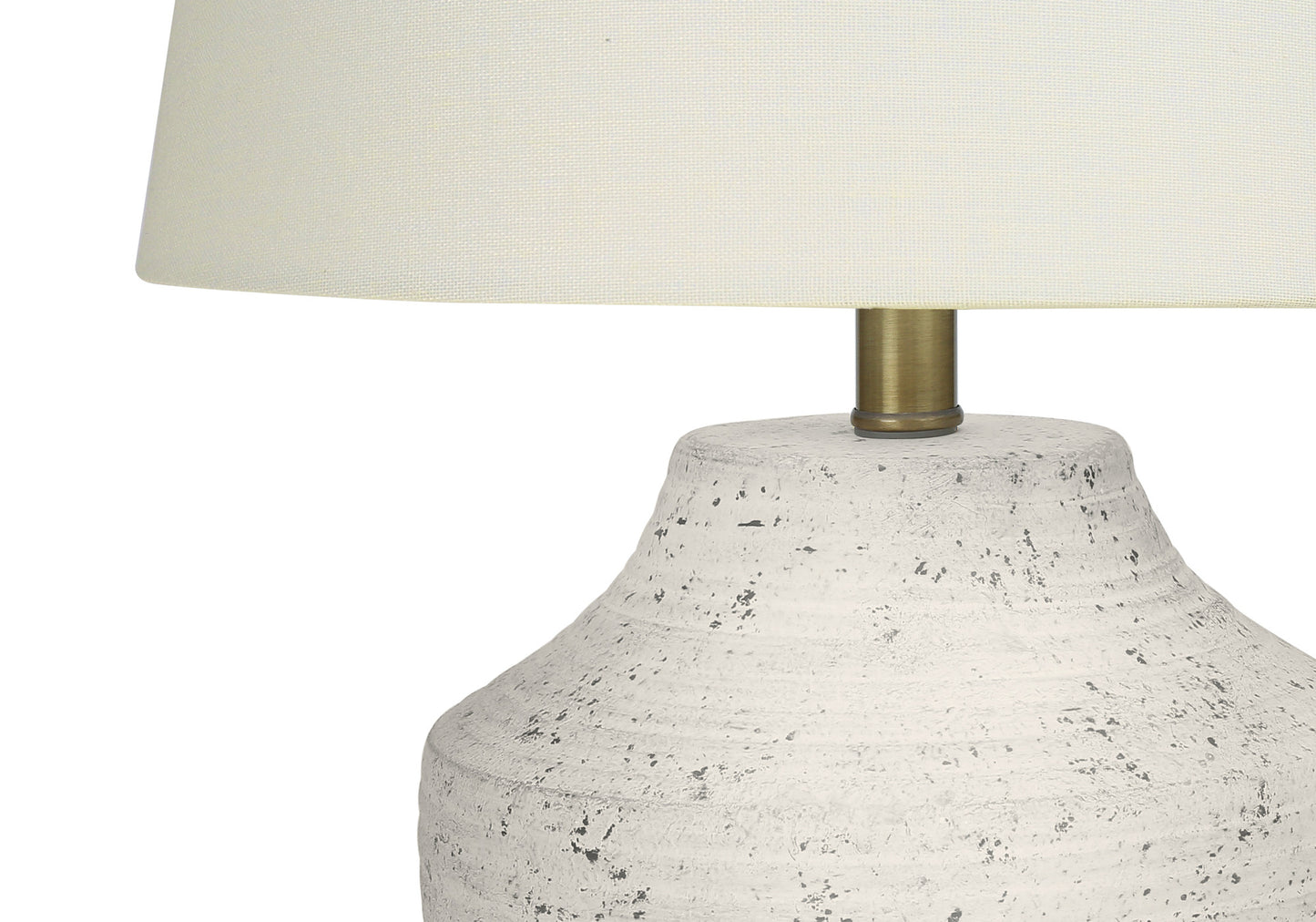 Cream Concrete Urn Table Lamp w/ Shade