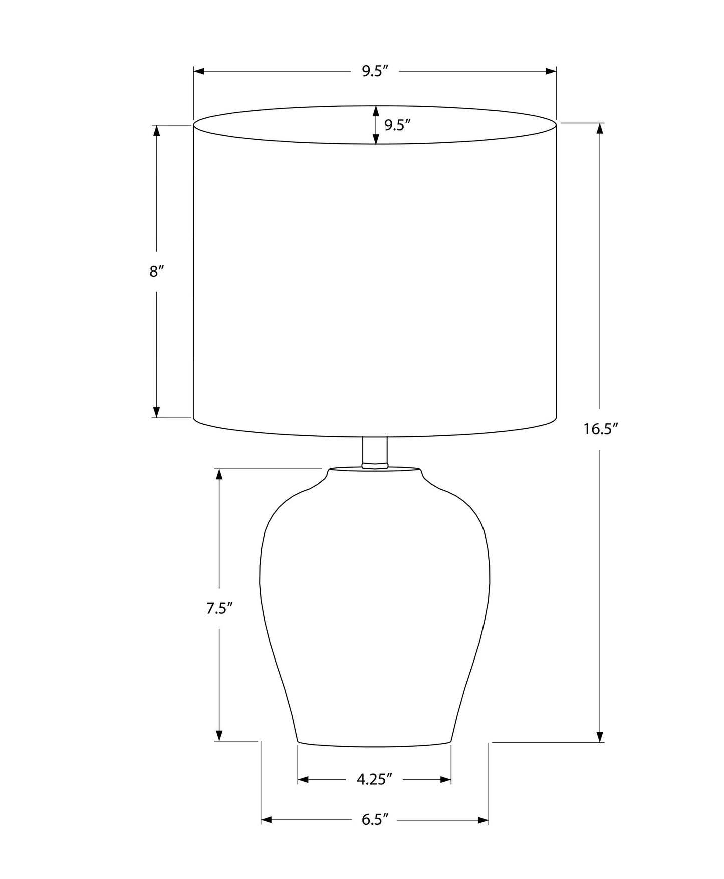 Black Table Lamp w/ Shade