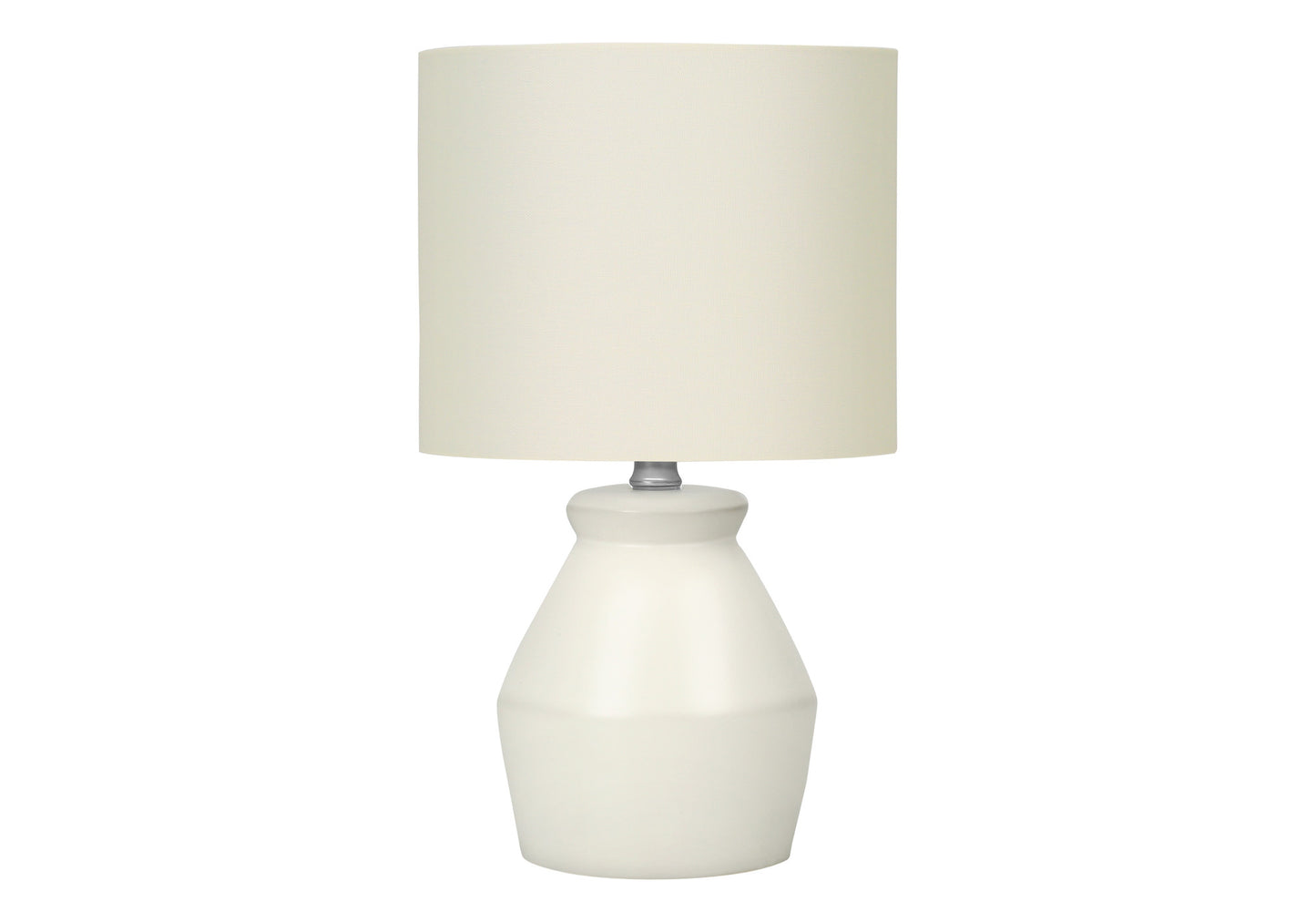Cream Geometric Table Lamp w/ Shade