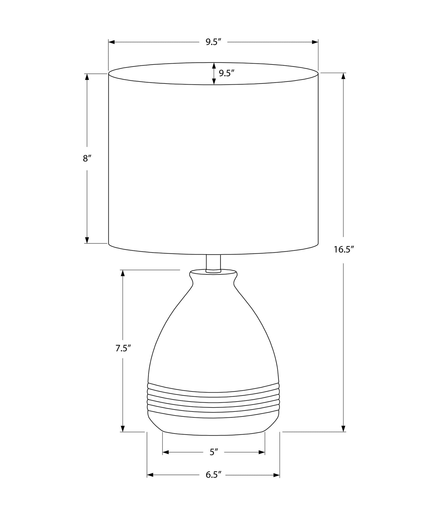 Cream Table Lamp w/ Shade