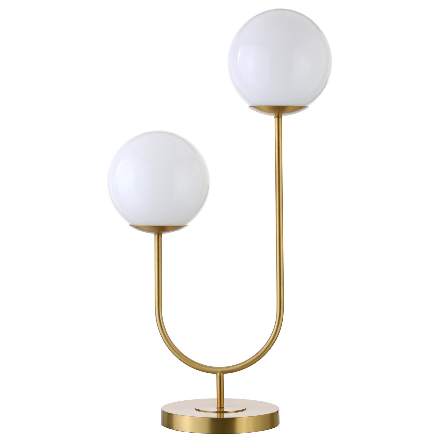 Gold Two Light Table Lamp w/ Shade