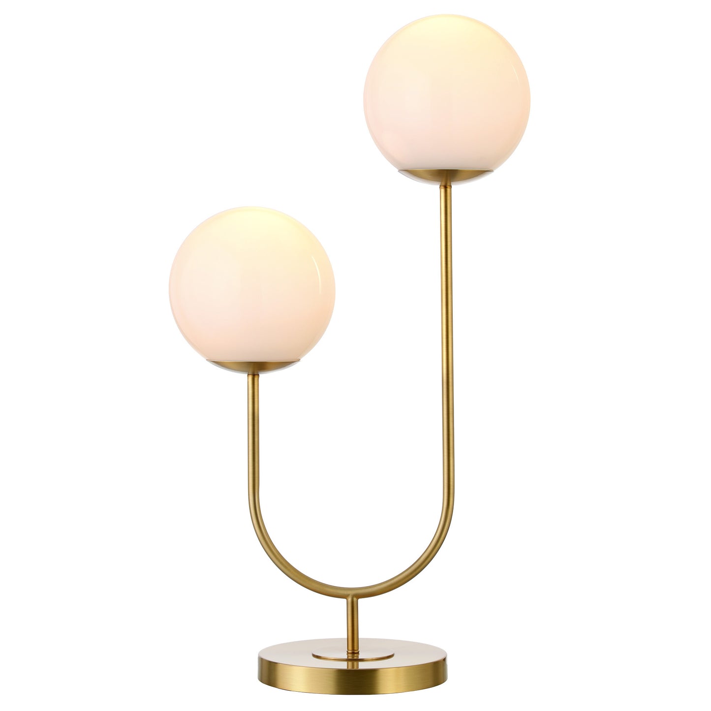 Gold Two Light Table Lamp w/ Shade