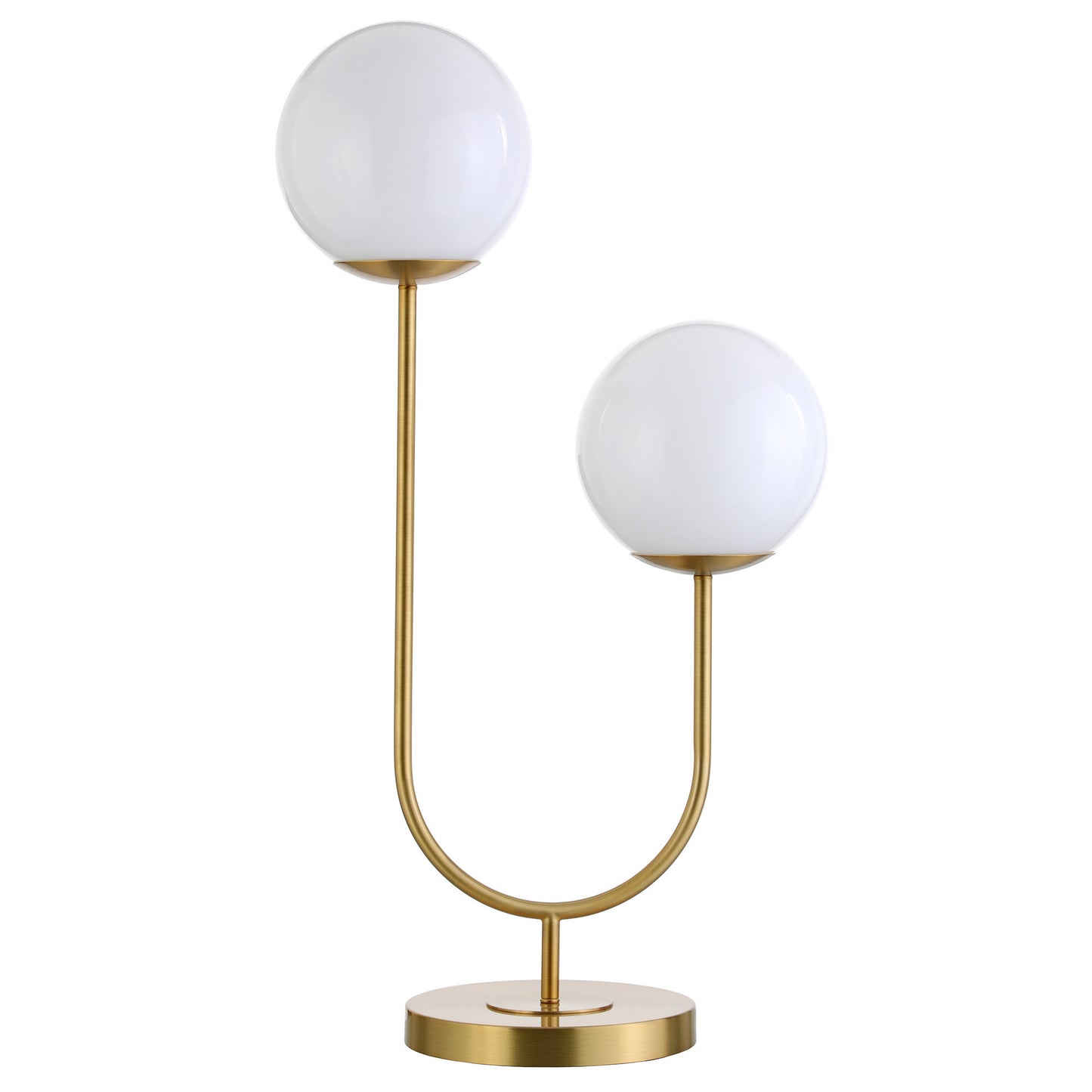 Gold Two Light Table Lamp w/ Shade