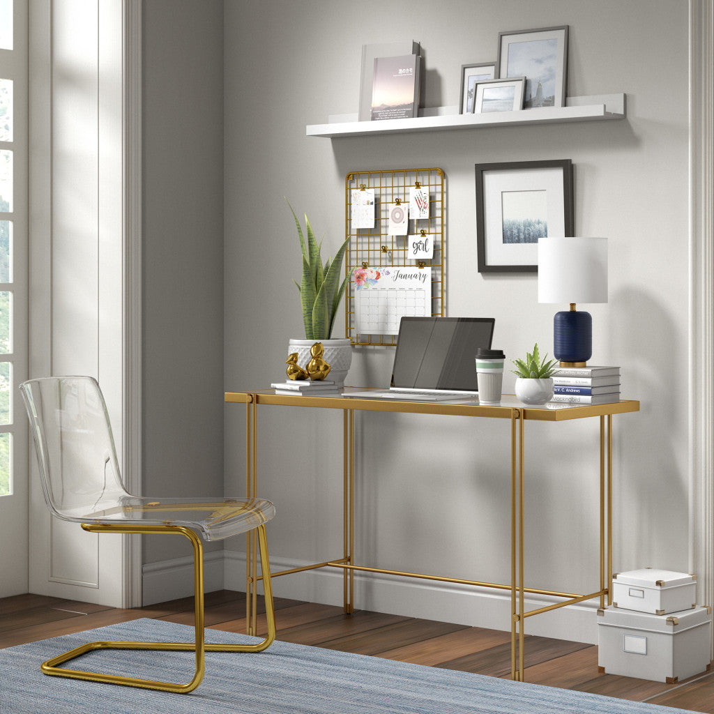 Blue & Gold Table Lamp w/ Shade