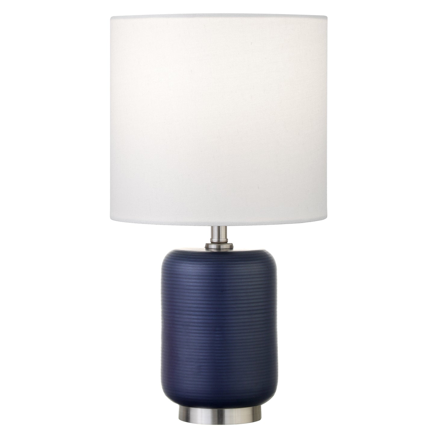 Blue & Silver Table Lamp w/ Shade