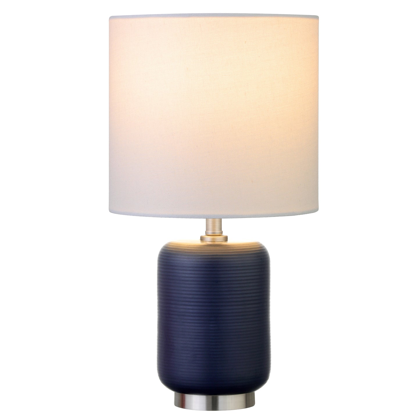 Blue & Silver Table Lamp w/ Shade