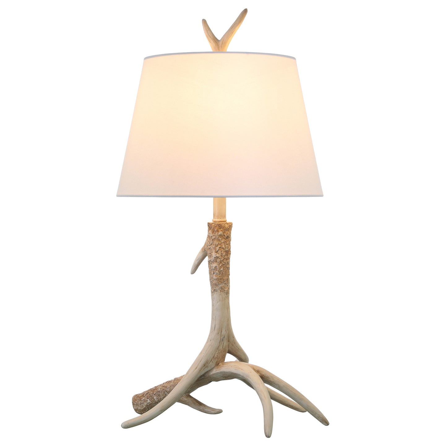 Brown Antlers Table Lamp w/ Shade