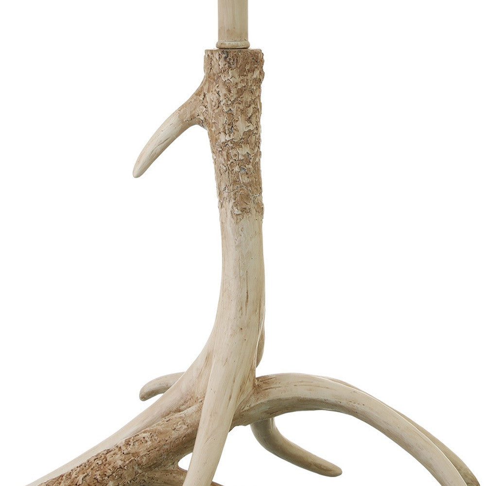 Brown Antlers Table Lamp w/ Shade