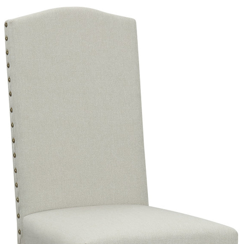 Beige & Gray Fabric Dining Chair - Set of 2