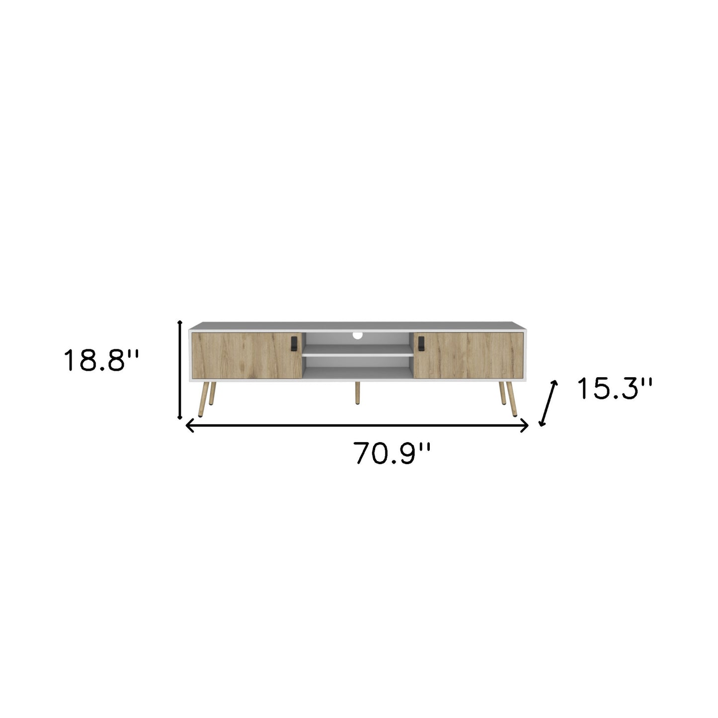 White & Beige Media Console