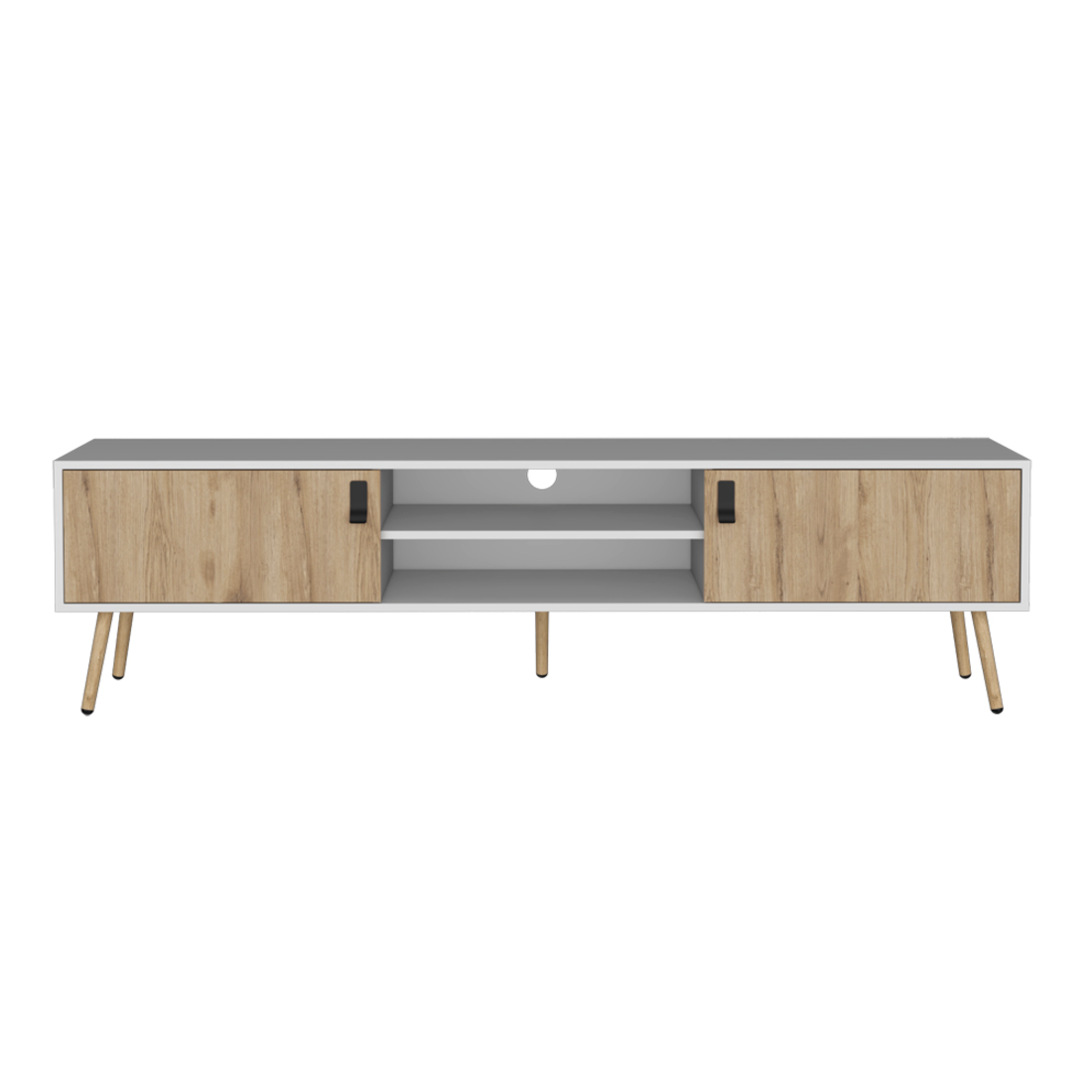White & Beige Media Console