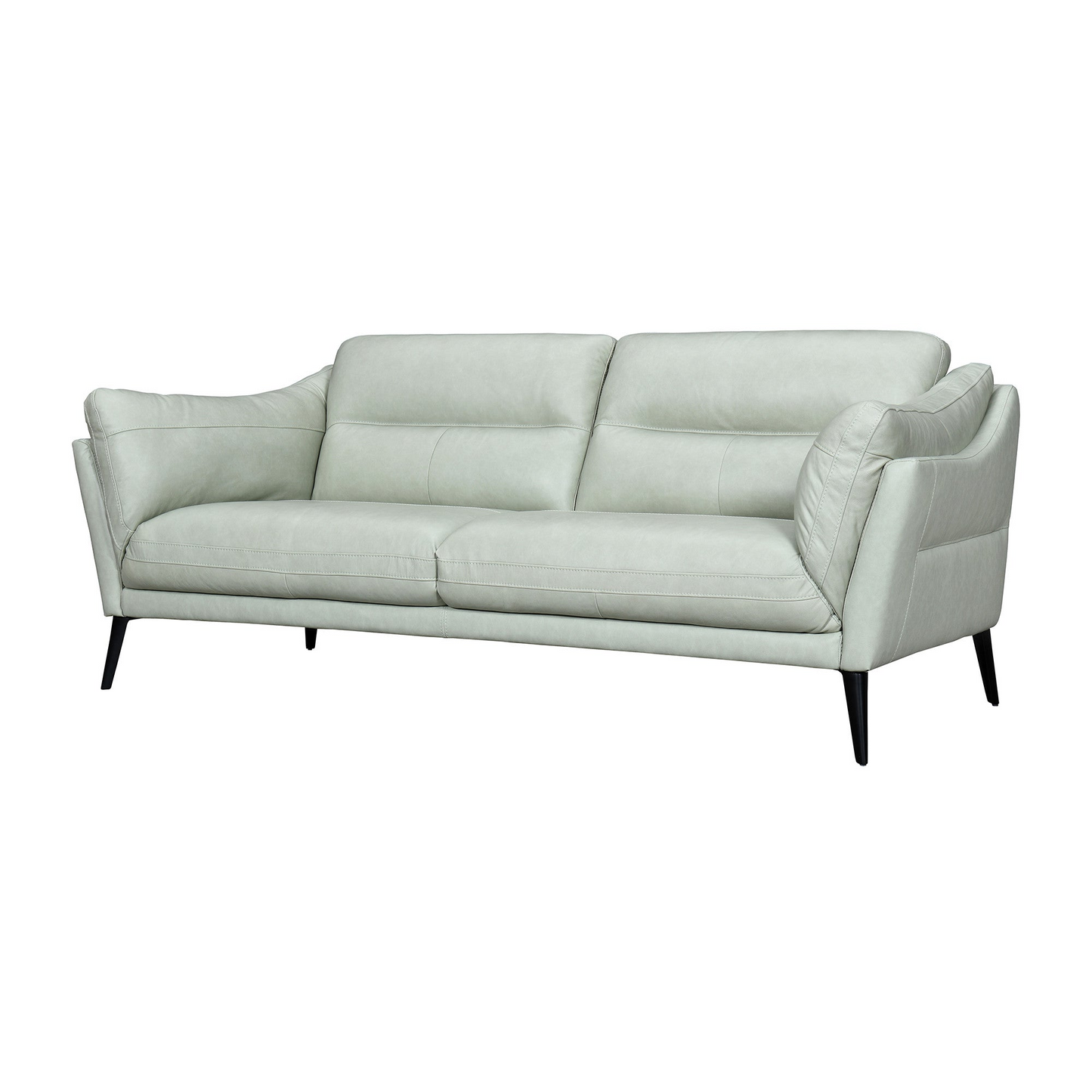 Mint Green Leather Sofa
