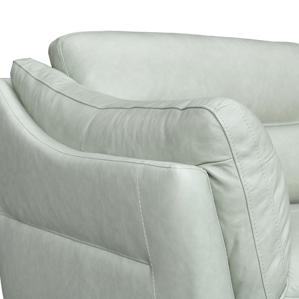 Mint Green Leather Sofa
