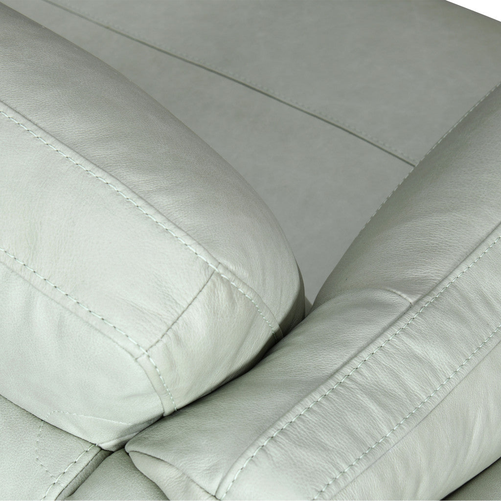 Mint Green Leather Sofa