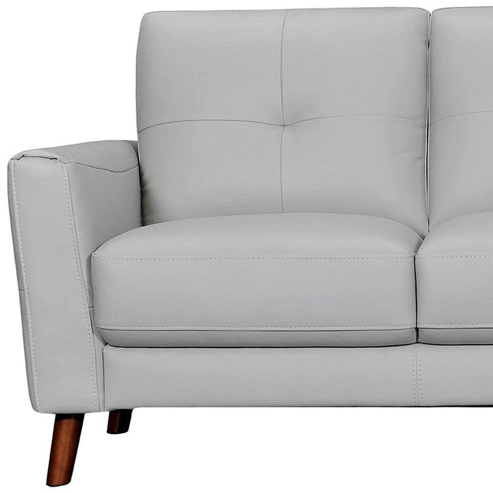 Light Slate Gray Leather Sofa