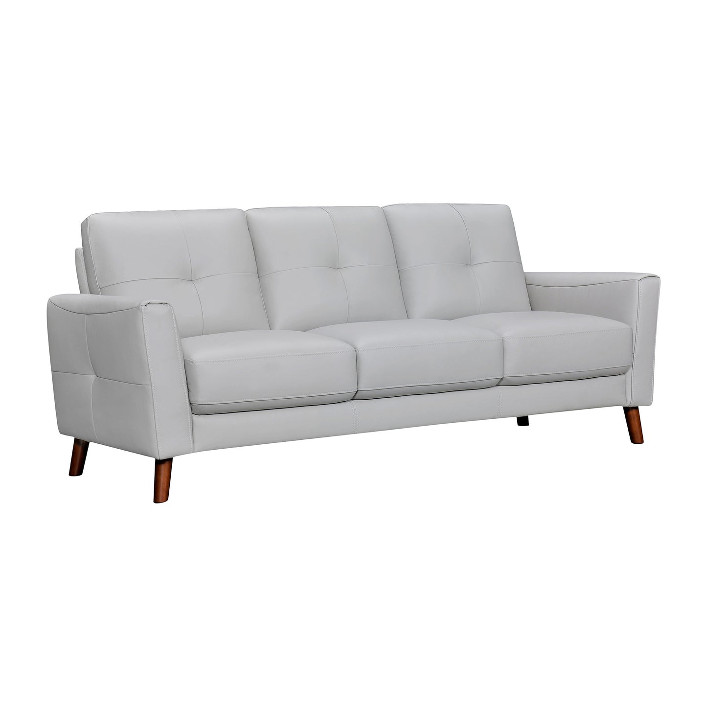 Light Slate Gray Leather Sofa