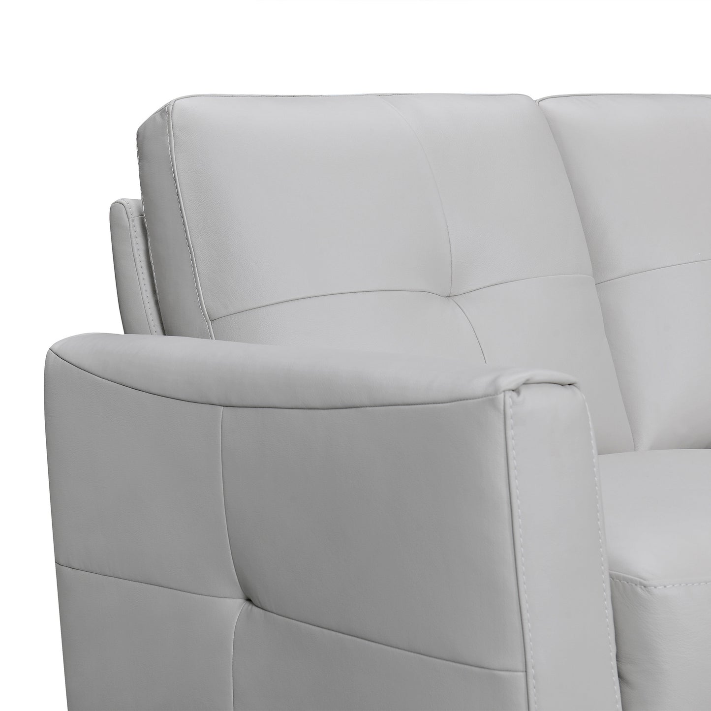 Light Slate Gray Leather Sofa
