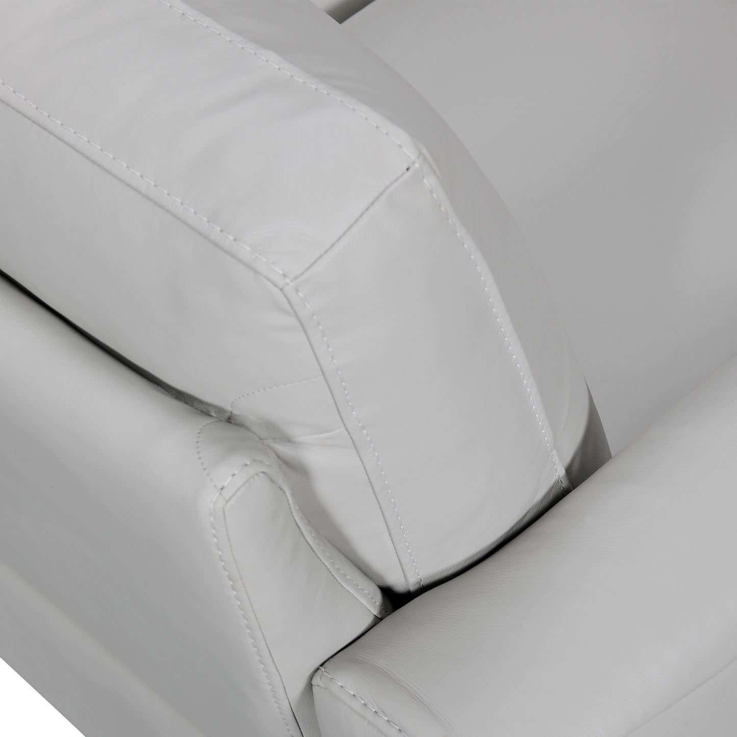 Light Slate Gray Leather Sofa