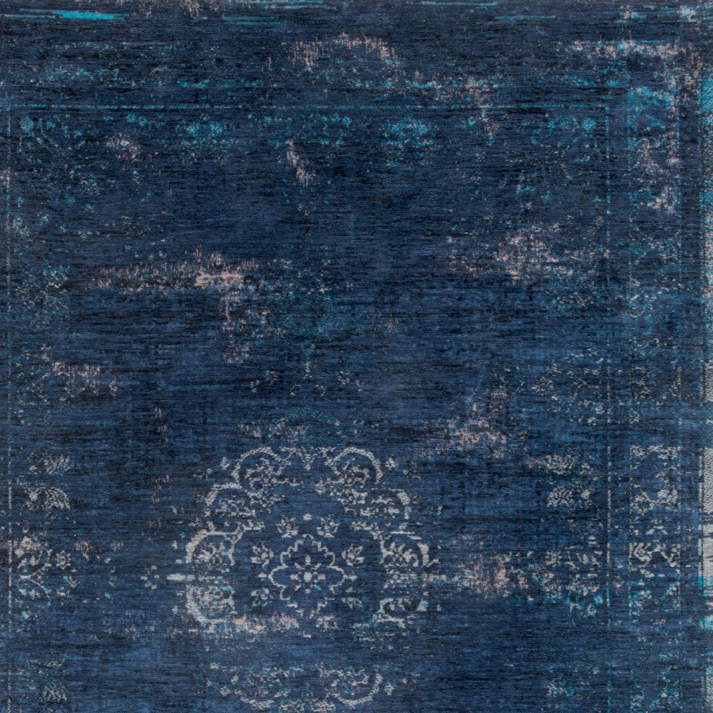 5 x 7 Blue & Gray Medallion Non Skid Rug