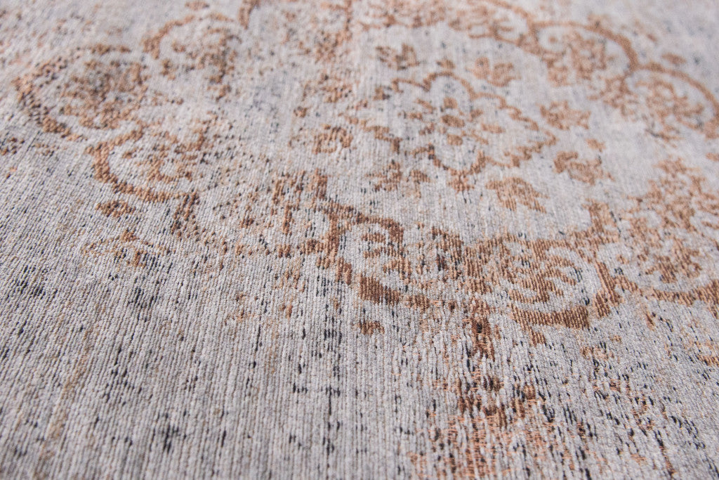 5 x 7 Gray & Beige Medallion Non Skid Rug