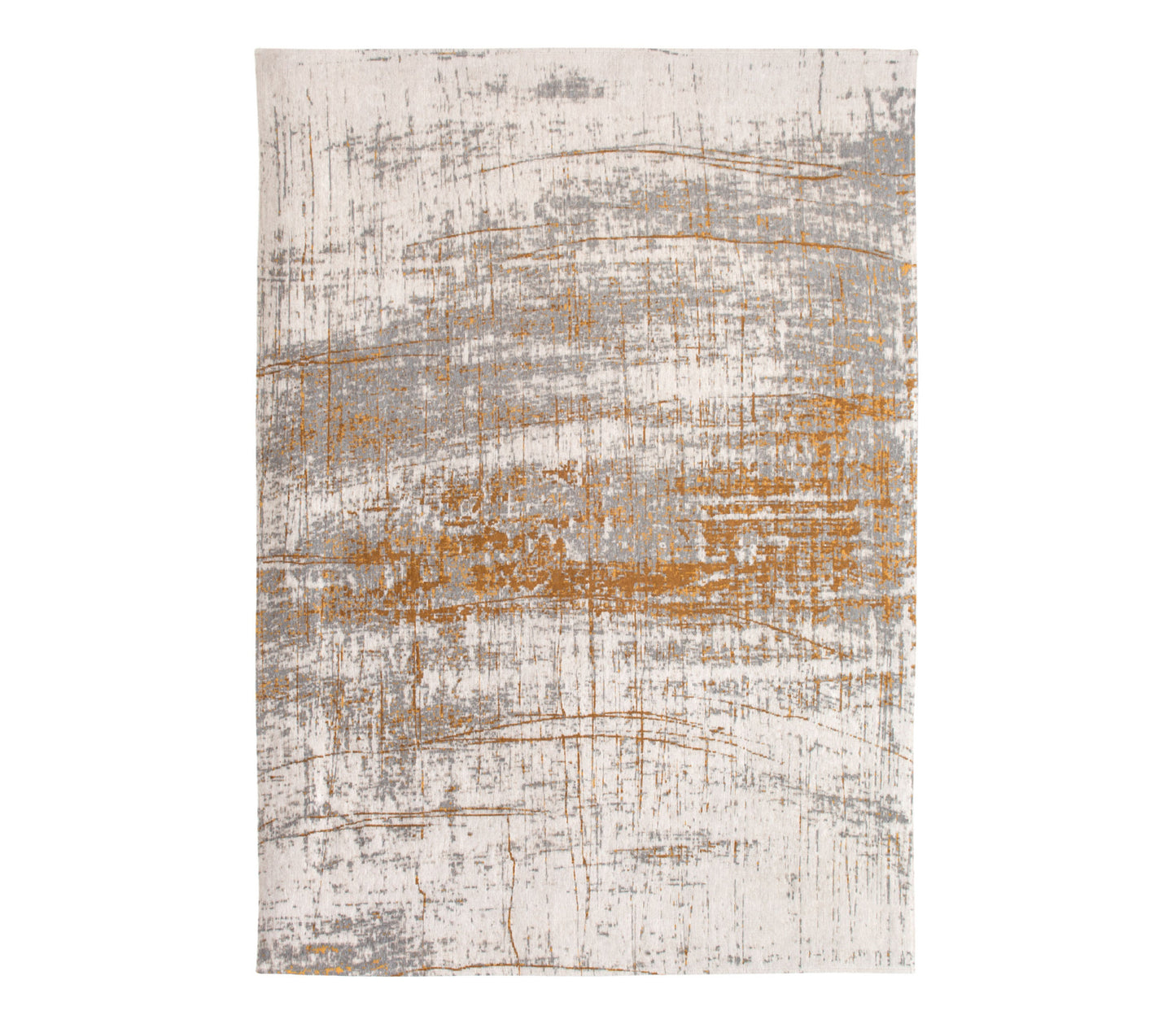 5 x 7 Gray & Gold Non Skid Rug