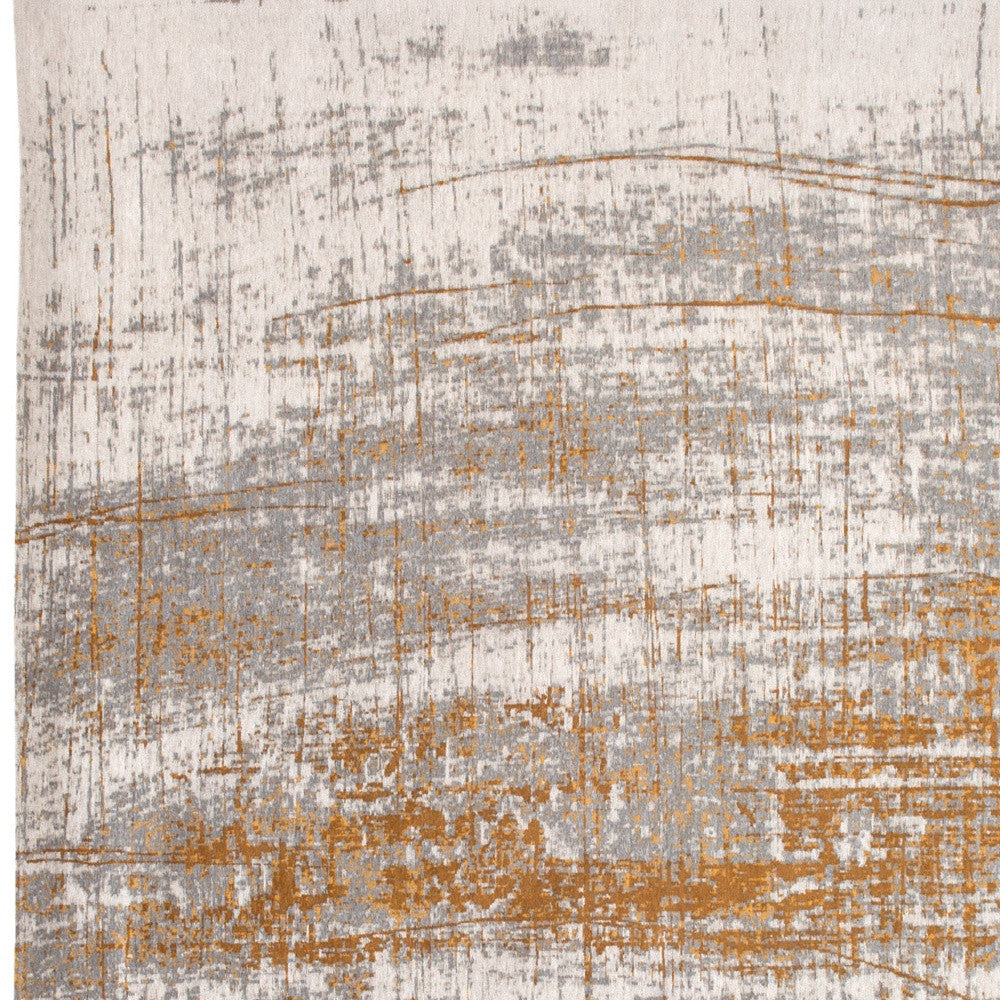 6 x 8 Gray & Gold Non Skid Rug