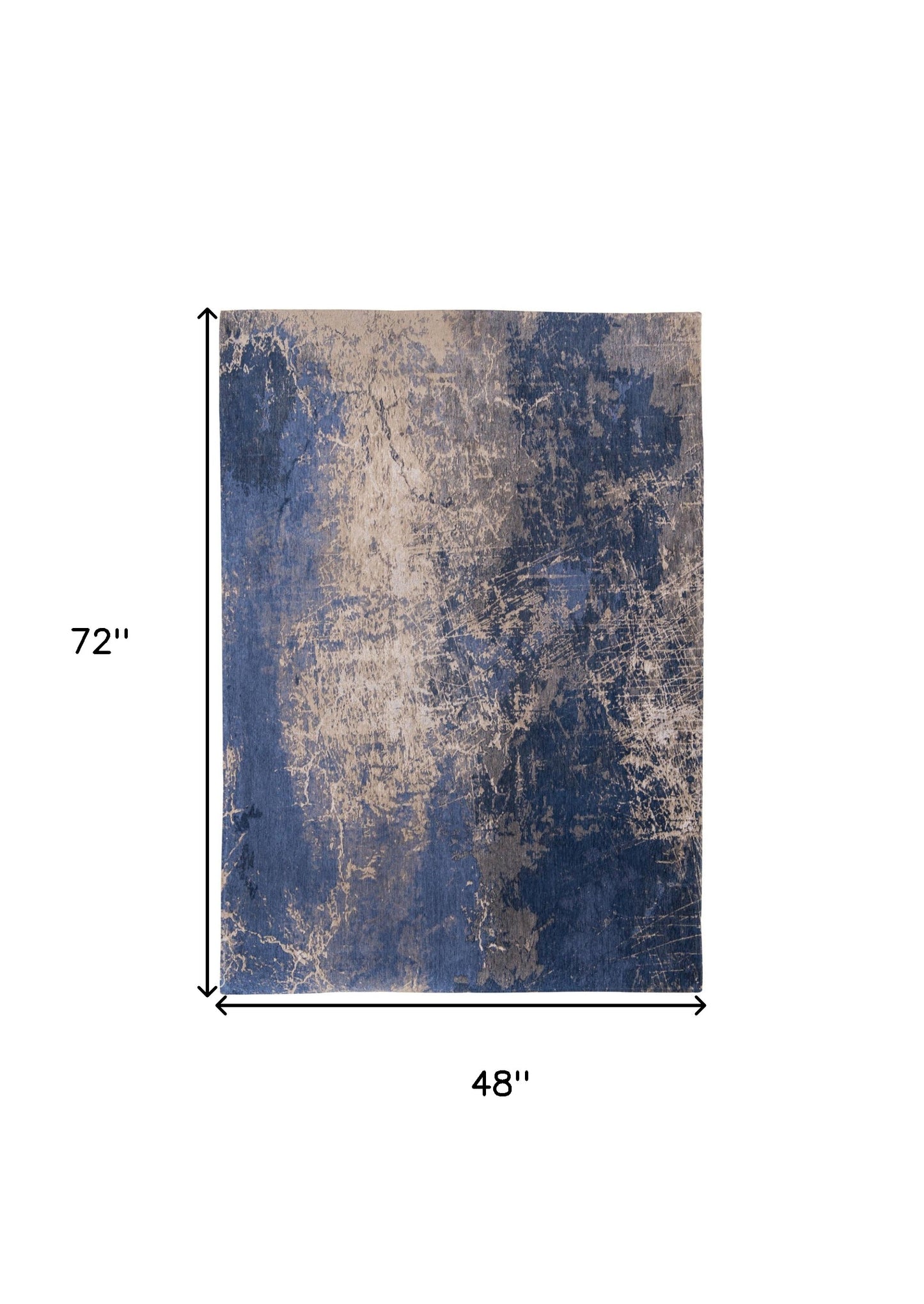 5 x 7 Blue & Gray Non Skid Rug
