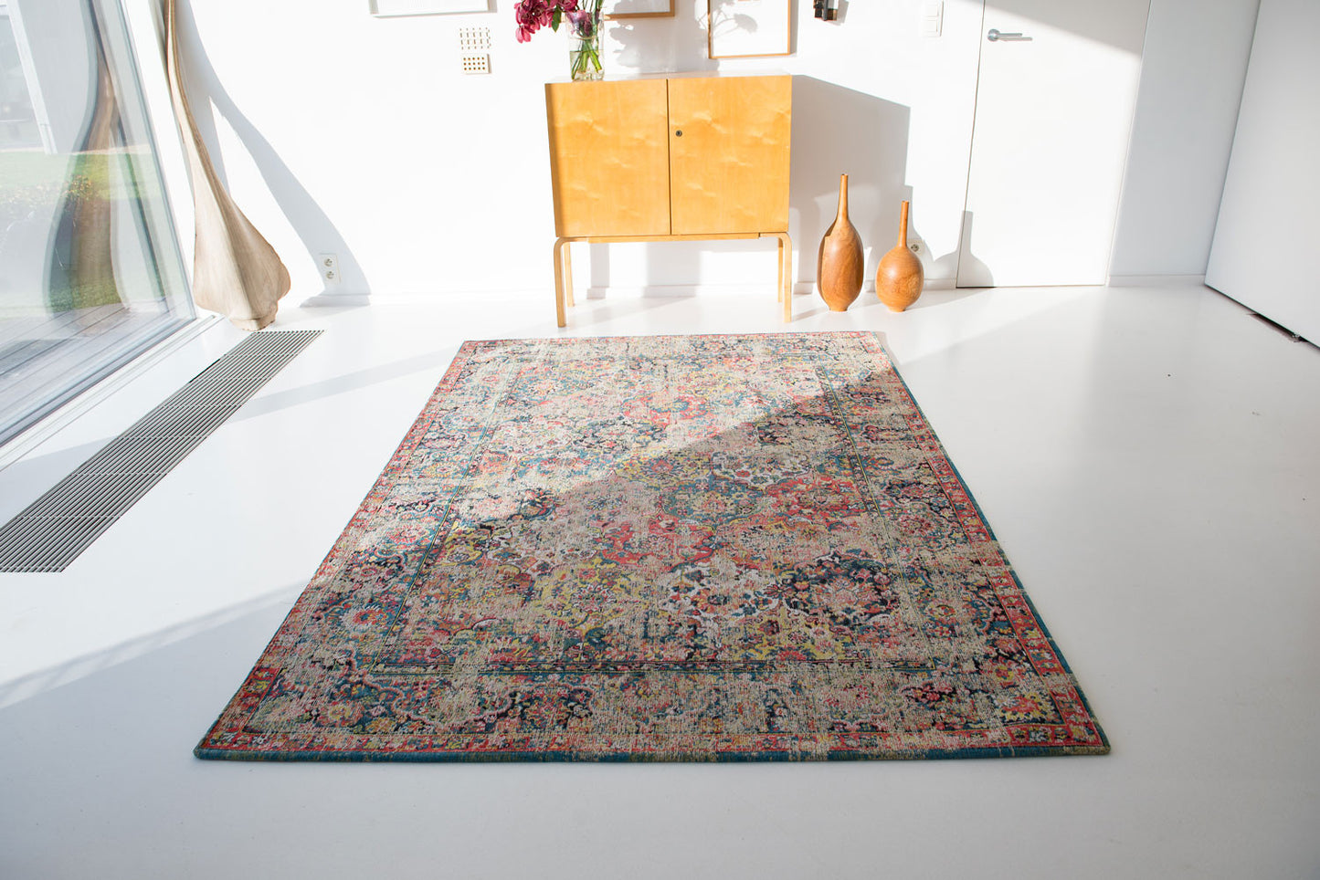 7 x 9 Red Oriental Non Skid Rug