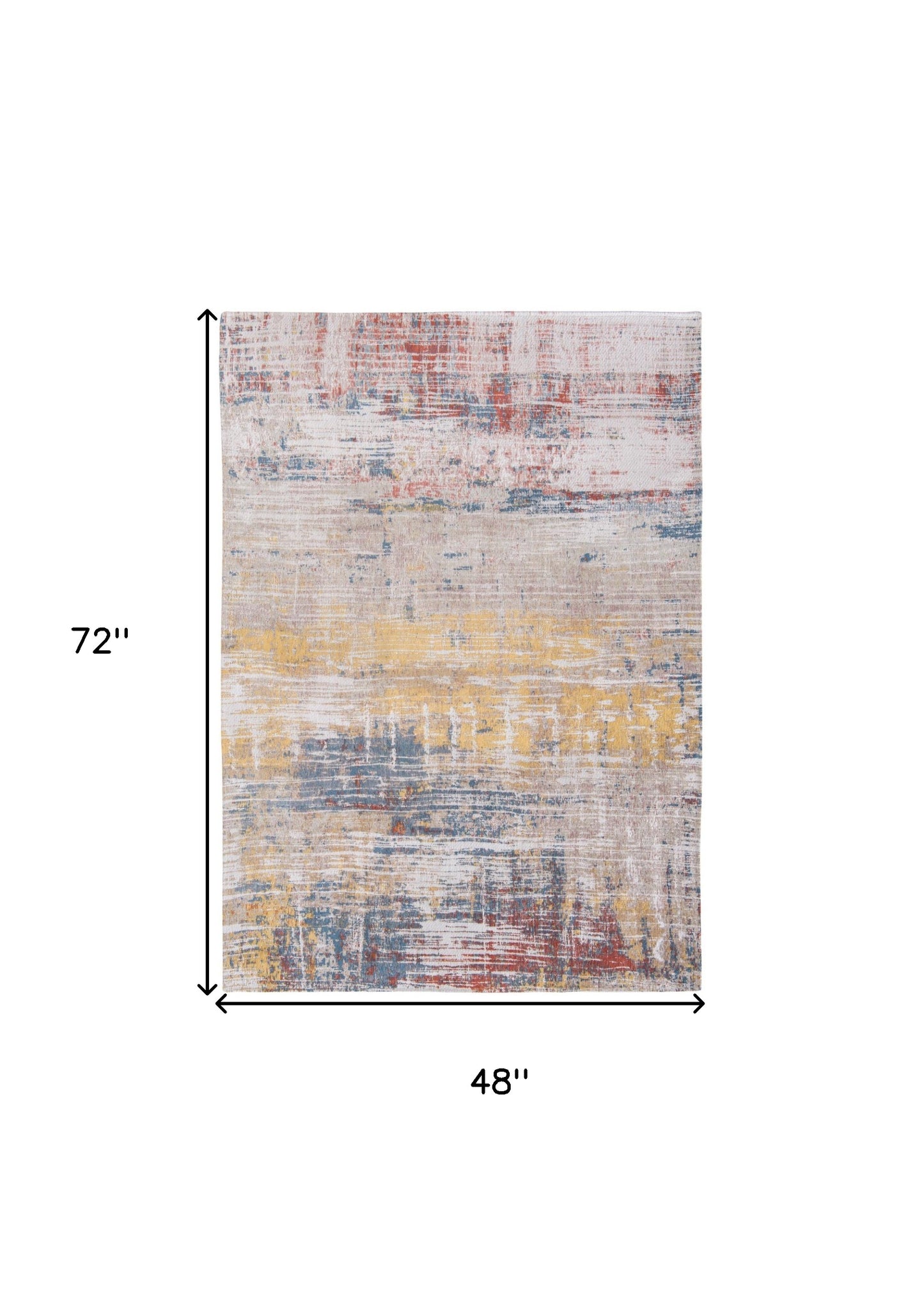 5 x 7 White Non Skid Rug