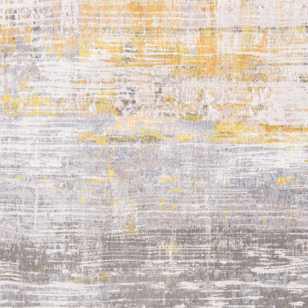 5 x 7 Gray & Yellow Non Skid Rug