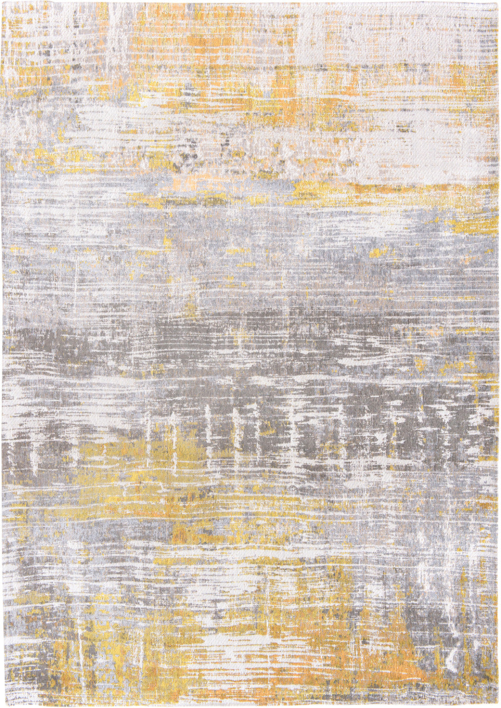 6 x 8 Gray & Yellow Non Skid Rug
