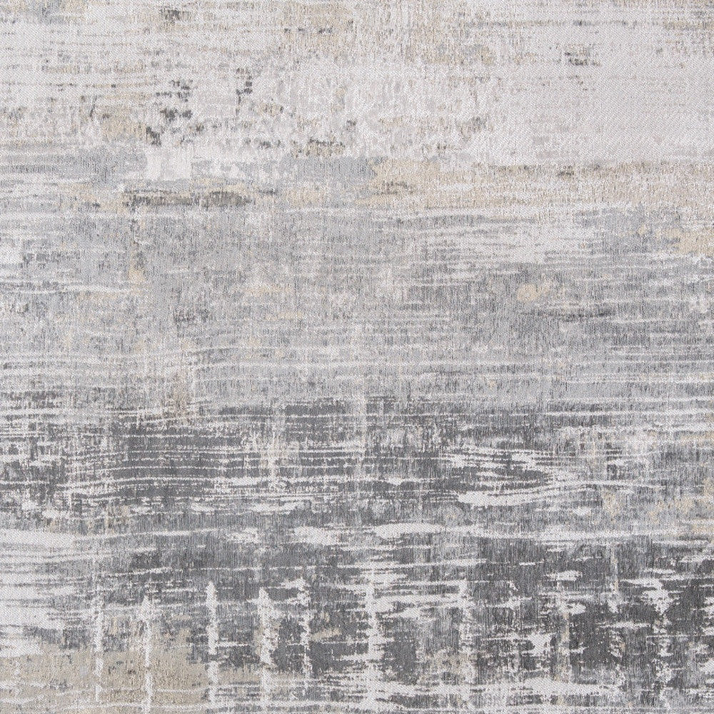 6 x 8 Gray & White Non Skid Rug