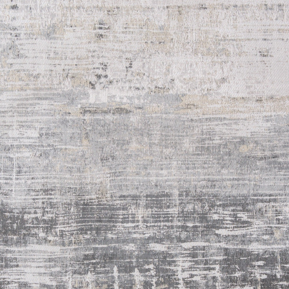 7 x 9 Gray & White Non Skid Rug