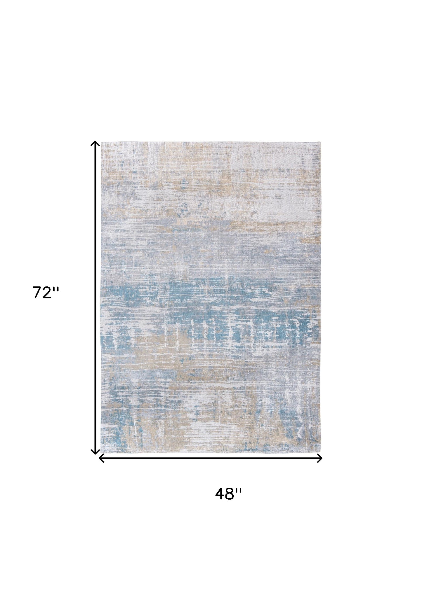 5 x 7 Blue & Yellow Non Skid Rug