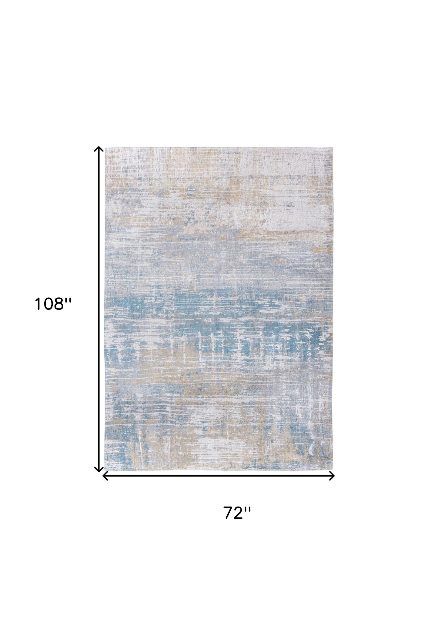 7 x 9 Blue & Yellow Non Skid Rug