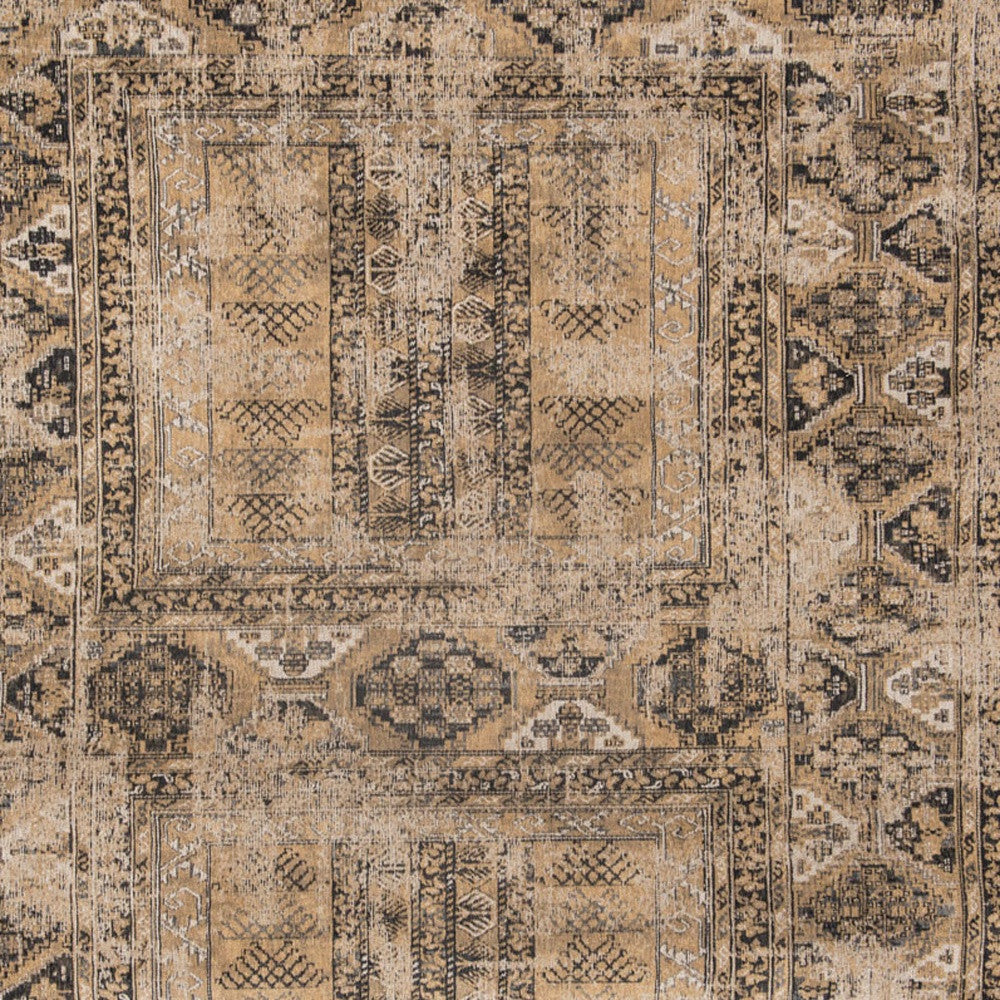 6 x 8 Brown Oriental Non Skid Rug