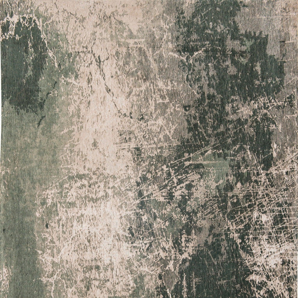 7 x 9 Beige & Green Non Skid Rug