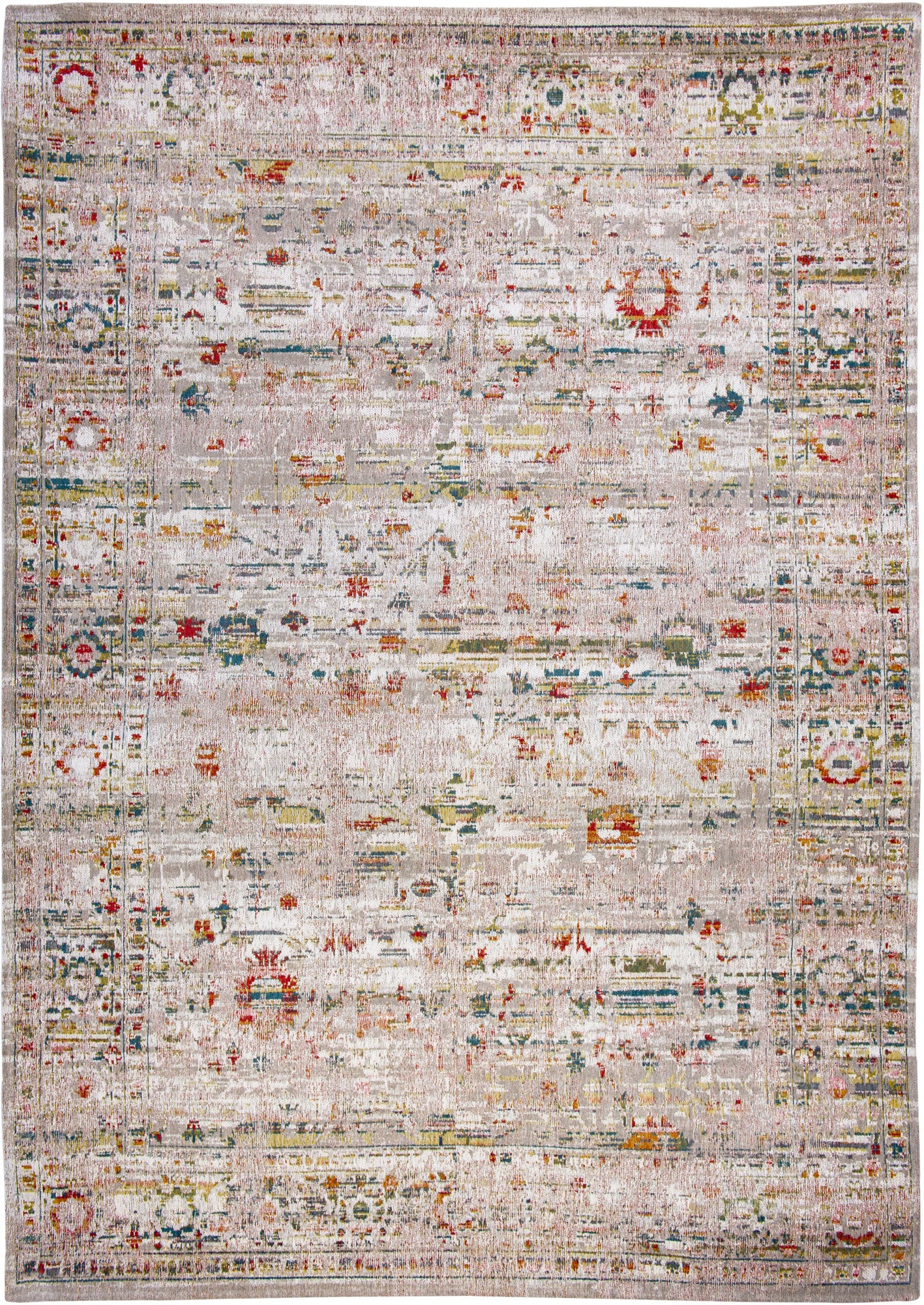 7 x 9 White Oriental Non Skid Rug