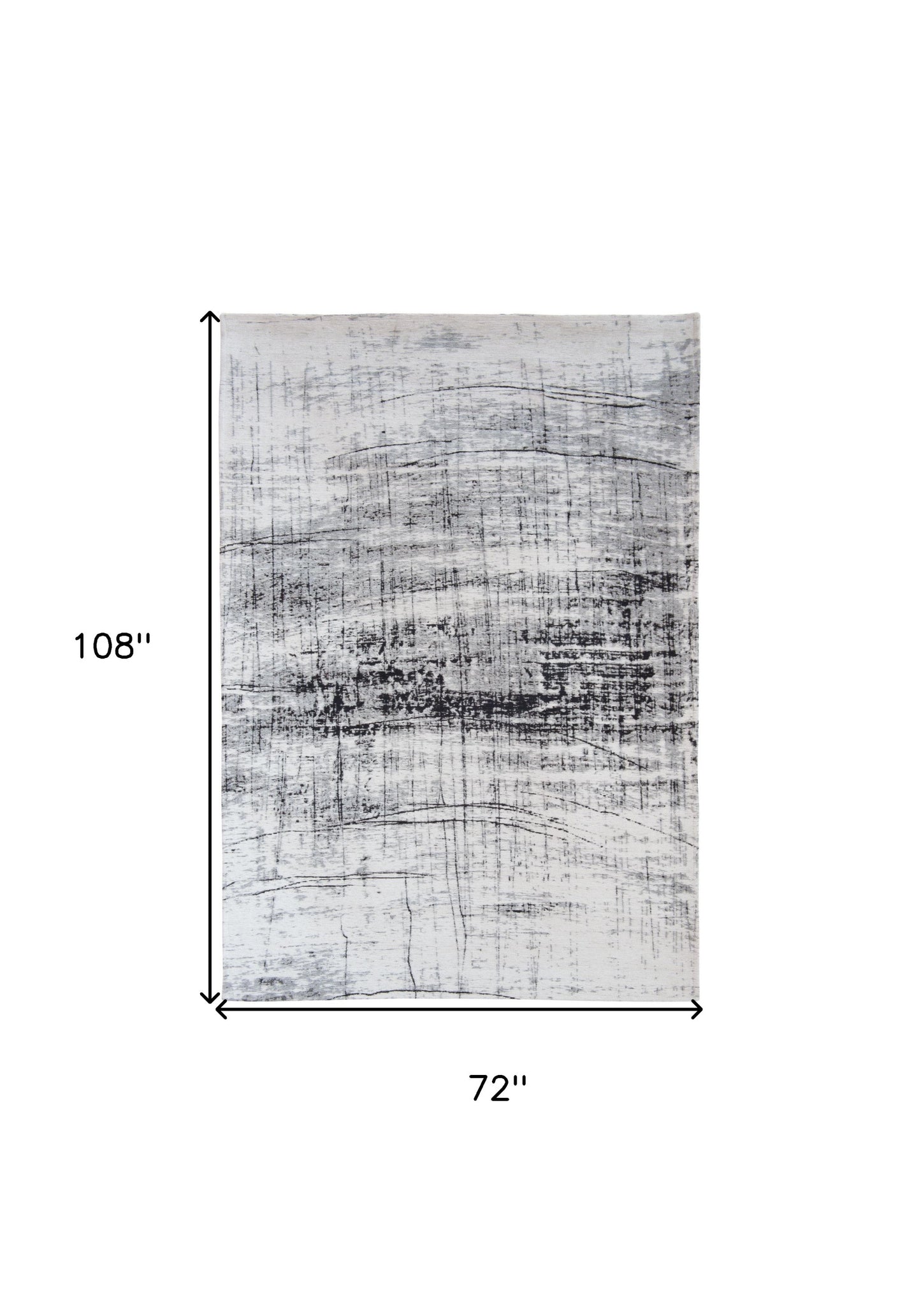 7 x 9 Black & White Non Skid Rug