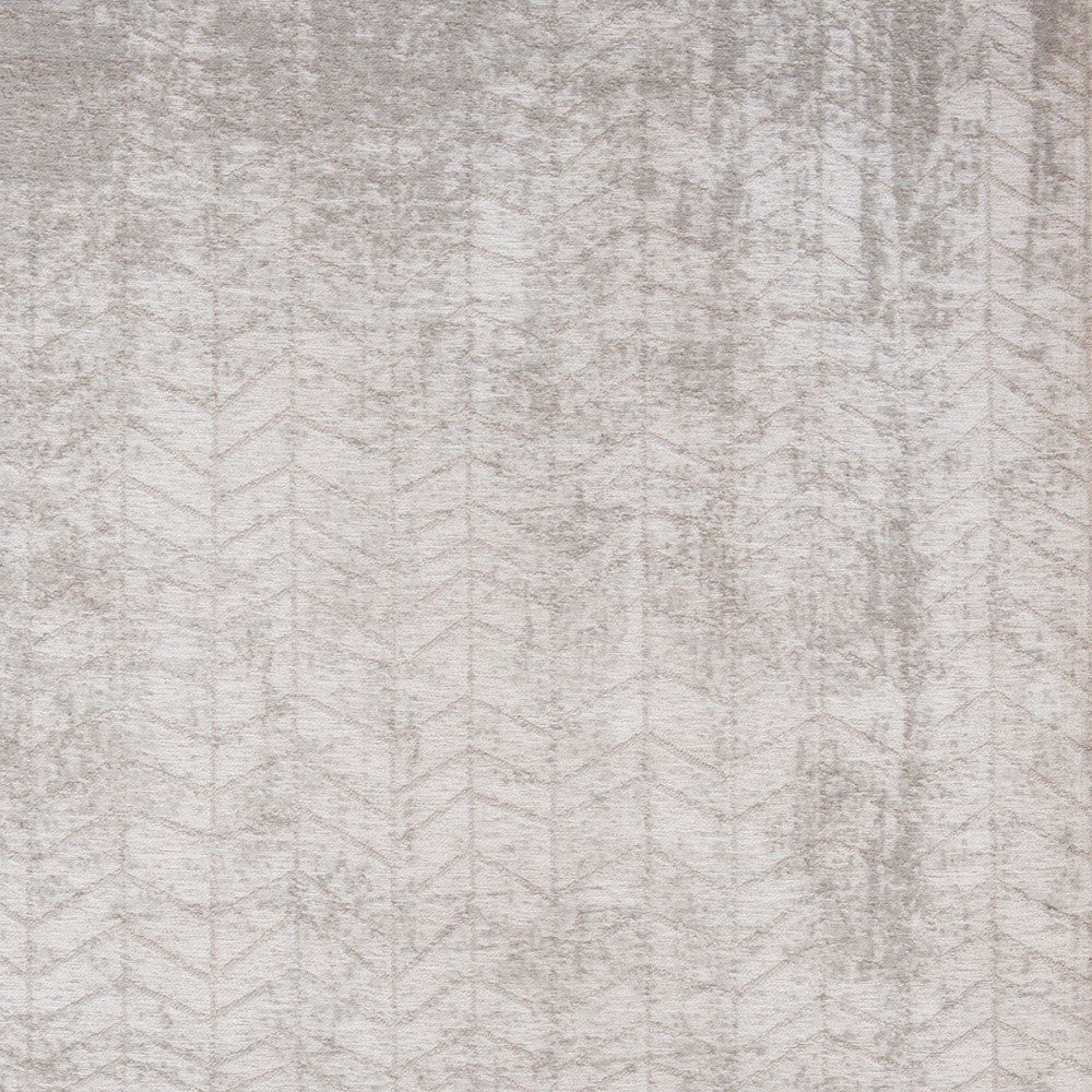 6 x 8 Gray & White Chevron Non Skid Rug