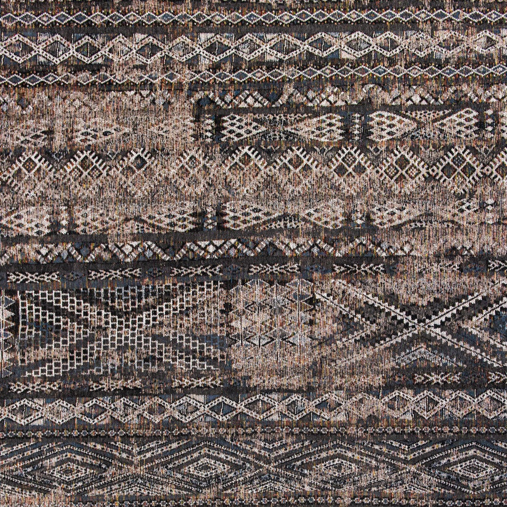 7 x 9 Gray & Beige Oriental Non Skid Rug