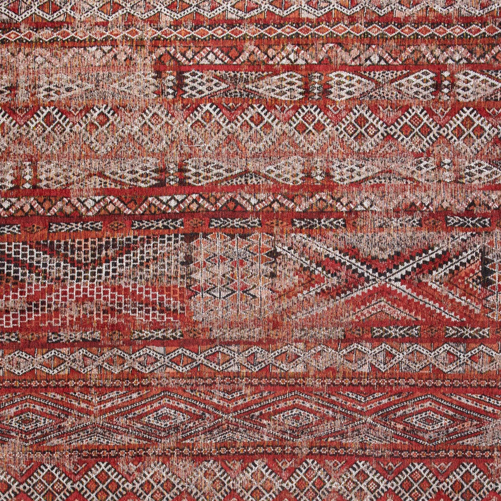 5 x 7 Red & Gray Oriental Non Skid Rug