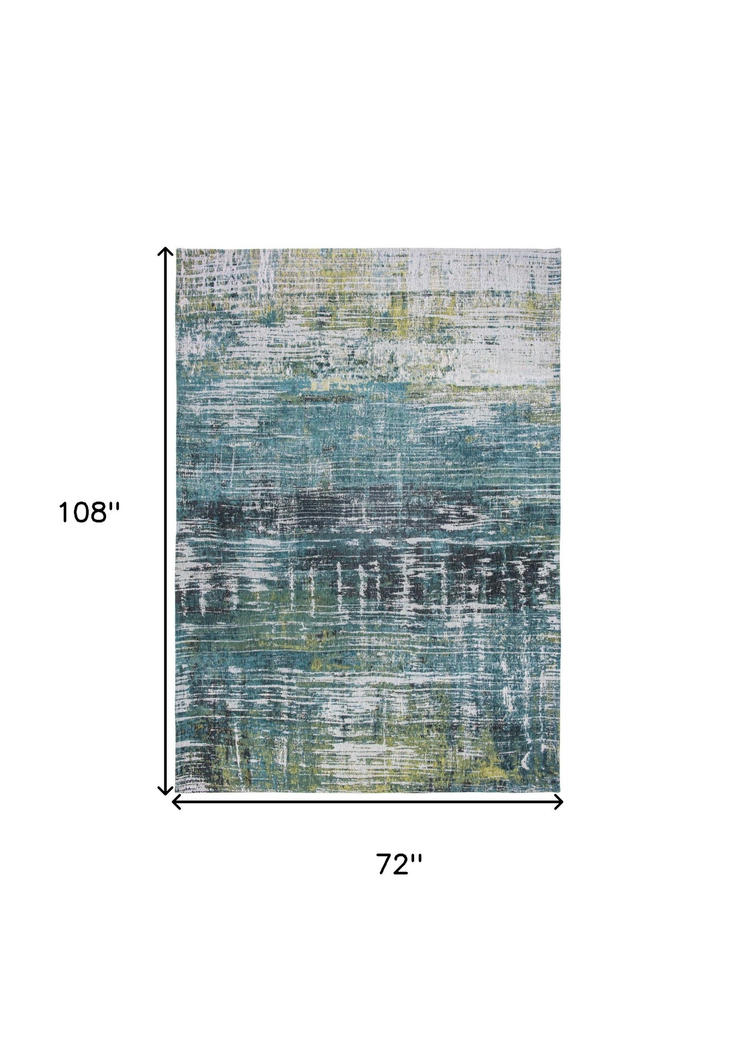 7 x 9 Blue & Green Non Skid Rug